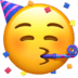 Preloading partying-face emoji